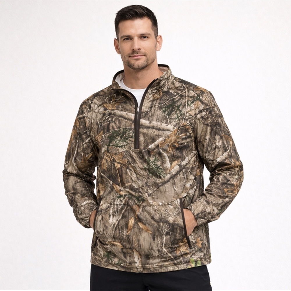 🦌 Realtree Men’s Camouflage Quarter-Zip Pullover – Size XL – NWT